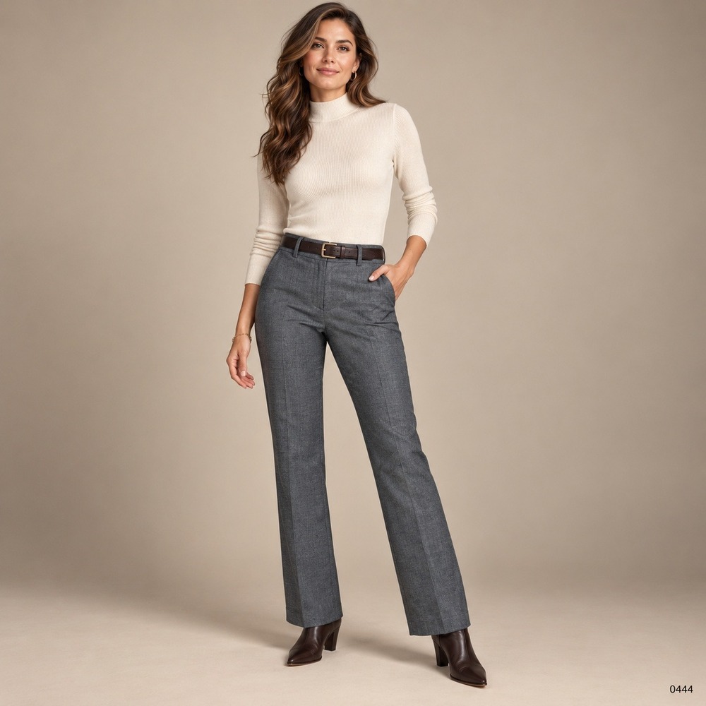 New York & Company 7th Avenue Grey Suiting Dress Pants Women 4 Average 0444